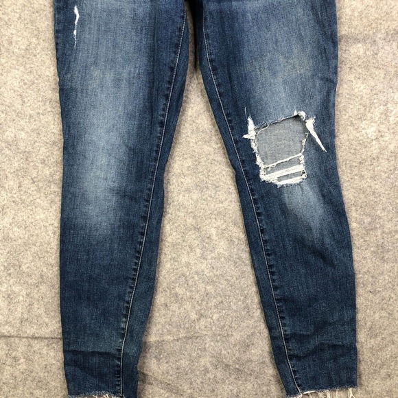 Lucky Brand Skinny Jeans Womens 6/28 Ava Mid Rise Ankle Distressed Stretchy Blue - Picture 3 of 12